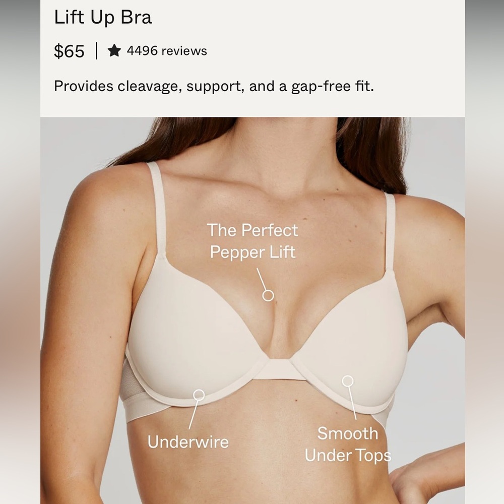 Pepper Lace Lift Up Bra - 36AA
